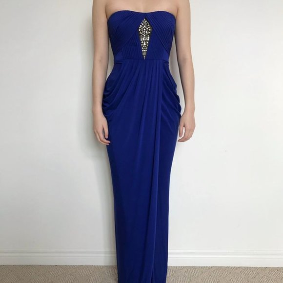 BCBGMAXAZRIA Royal Blue Long Formal Dress (Size 0) - Picture 3 of 6